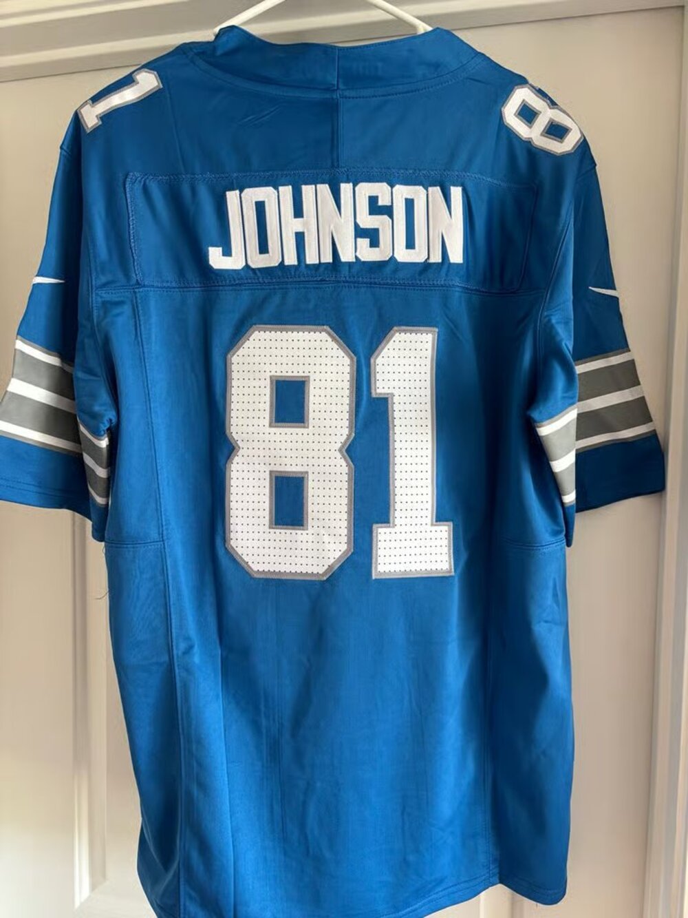 Calvin Johnson Stitched Blue Jersey Vapor